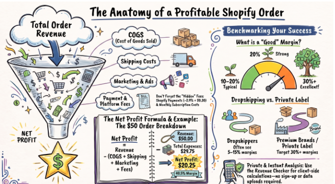 Anatomy of a Profitable Shopify Order - Texas USA E-commerce Guide