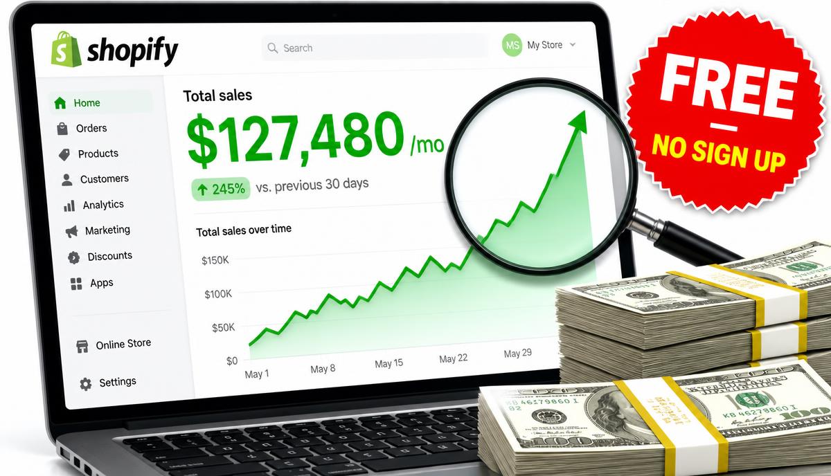 I Checked 40 Shopify Stores' Revenue in One Afternoon — Free, No Sign-Up, and the Numbers Were Not What Sellers Claim
